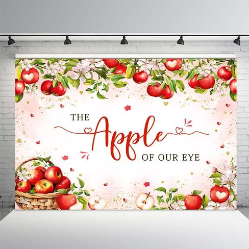 Mehofond Fall Apple Dame Shower Photography خلفية التفاح من عينات استحمام الطفل الخريف الأزهار الأميرة استحمام الطفل الحزب استوديو كشك لافتة 7x5ft in Kuwait