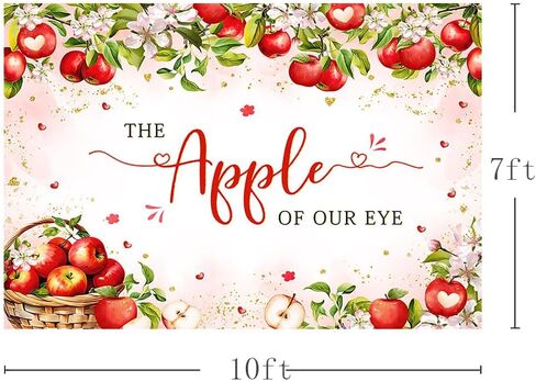 Mehofond Fall Apple Dame Shower Photography خلفية التفاح من عينات استحمام الطفل الخريف الأزهار الأميرة استحمام الطفل الحزب استوديو كشك لافتة 7x5ft in Kuwait