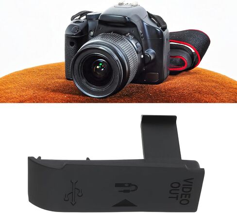 2Pcs Camera MIC Rubber Cover Cap Replacement Protective Lid Compatible with Canon EOS 450D in Saudi Arabia