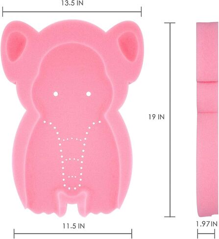 ناعم حمام اسفنج إسفنجة الفيل الحمام حصيرة حديثي الولادة وسادة الرغوة المريحة للزلزال (Pink 1set) in Saudi Arabia
