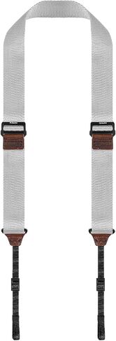 Camera Strap for Photographers, Adjustable Nylon Shoulder Strap with Leather Trim, 39-63 Inch in Kuwait