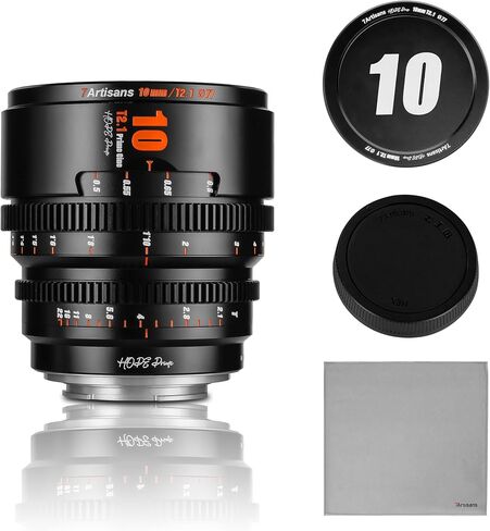 7 MASTISANS 10 مم/16 مم/25 مم T2.1 سلسلة HOPE Professional Cine Lens S35 مجموعة إطار متوافقة مع Macro 4/3 Mount ، MFT Mount/Lumix GH5LL/LUMIX GH5S/Z CAM/LUMIX GH6/BMPCC4K/DC-BGH1 (أسود) in Saudi Arabia