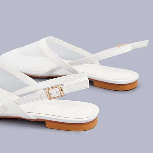 شبكات النساء مستديرة مغلقة من اصبع القدم الصنادل المسطحة سليبيس حزام القابل للتعديل in Kuwait