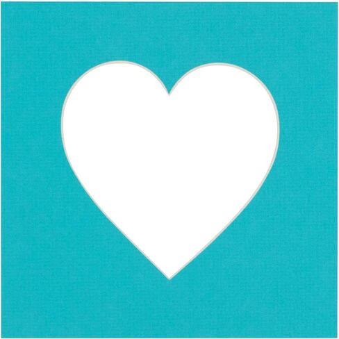 12x12 Mat Bevel Cut for 8x8 Photos - Precut Marzipan Beige Heart Shaped Photo Mat Board Opening - Acid Free Matte to Protect Your Pictures - Bevel Cut for Family Photos, Pack of 1 Matboard Show Kit in Saudi Arabia
