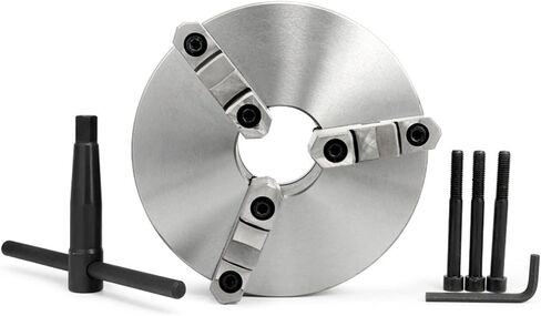 4-Inch 4-Jaw Self-Centering Chuck Set K11/130 Three-jaw Self-Centering Three-Grab Chuck Lathe Precision Chuck Jaws with 1-Inch x 8TPI Thread in Saudi Arabia