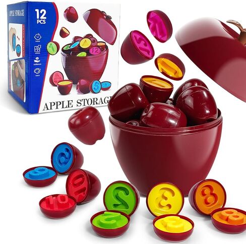 Stacking Matching Toys for Toddlers 3-5, Matching Eggs Sensory Toys, Color Shape Sorter Puzzle, Montessori Preschool Learning Activities, Early Learning Educational Gifts for Boy Girl in Kuwait