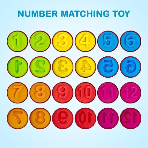 Stacking Matching Toys for Toddlers 3-5, Matching Eggs Sensory Toys, Color Shape Sorter Puzzle, Montessori Preschool Learning Activities, Early Learning Educational Gifts for Boy Girl in Kuwait