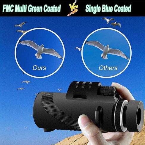 Portable Binoculars High Power 10x52, High Waterproof BAK4 Prism Lens Monocular Compact Monocular with and Smartphone Adapter and Tripod for Adults Bird Watching in Saudi Arabia