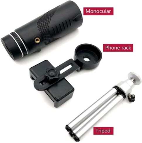 Portable Binoculars High Power 10x52, High Waterproof BAK4 Prism Lens Monocular Compact Monocular with and Smartphone Adapter and Tripod for Adults Bird Watching in Saudi Arabia