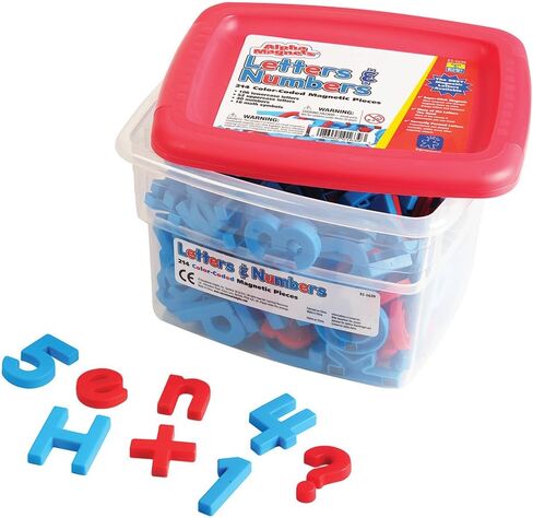 رؤى تعليمية بأحرف كبيرة ومغناطيسات صغيرة مرمزة بالألوان ومغناطيسات رياضية، مجموعة مكونة من 214 حرفًا وأرقامًا وعلامات الترقيم ورموز الرياضيات، يجب أن يكون لدى الفصول الدراسية لرياض الأطفال في مرحلة ما قبل المدرسة، للأعمار من 3 سنوات فما فوق in Kuwait