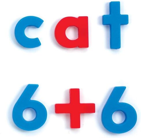 رؤى تعليمية بأحرف كبيرة ومغناطيسات صغيرة مرمزة بالألوان ومغناطيسات رياضية، مجموعة مكونة من 214 حرفًا وأرقامًا وعلامات الترقيم ورموز الرياضيات، يجب أن يكون لدى الفصول الدراسية لرياض الأطفال في مرحلة ما قبل المدرسة، للأعمار من 3 سنوات فما فوق in Kuwait