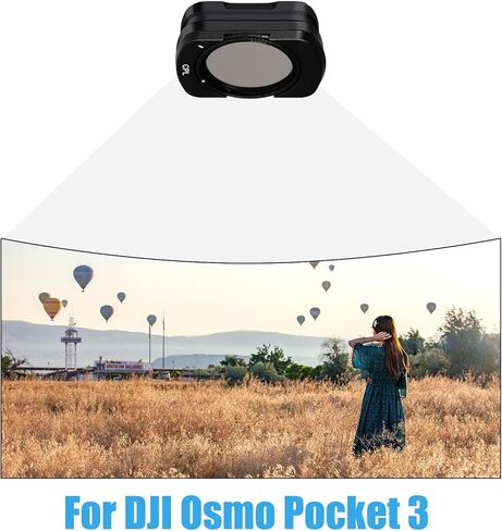3pcs HD ND16 CPL UV Filters for DJI Osmo Pocket 3, Magnetic Filter Optical Glass Polarising Neutral Density Filter with Aluminum Alloy Frame for DJI Osmo Pocket 3 Creator Combo Accessories in Saudi Arabia