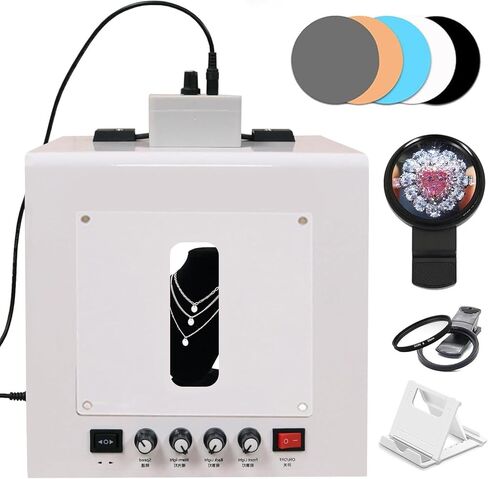 Electric Mini Studio Light Box, Commercial 360° Rotating Photography Tent Kit, LED Light/3000-5500k Dimmable, Portable Small Object Light Box Photography (Tb30) in Kuwait