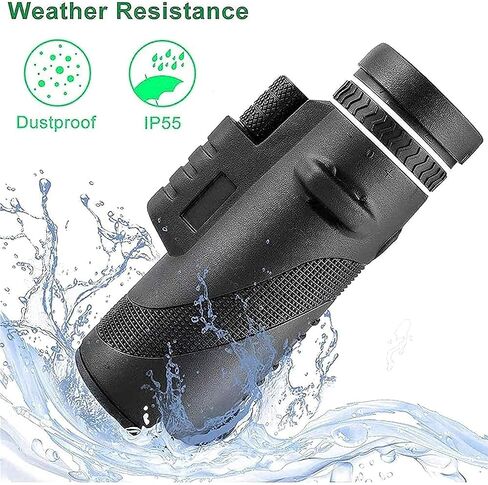 , 40X60 Clear High Power Monocular with Smartphone Holder and Adjustable Cell Phone Tripod Bird Watching Hiking Camping in Saudi Arabia