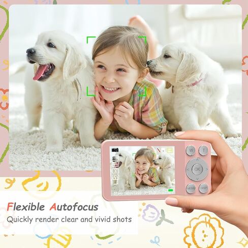 الكاميرا الرقمية Kids UHD 4K التصوير الفوتوغرافي: 64 ميجابكسل نقطة وتصوير كاميرات لتصوير فادح مع بطاقة 64 جيجابايت 18x تكبير- كاميرا صغيرة عتيقة للأولاد الفتيات المراهقين ، كاميرات الجيب المحمولة in Saudi Arabia