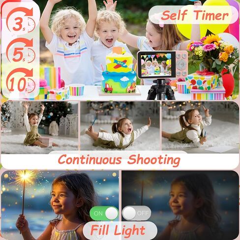 الكاميرا الرقمية Kids UHD 4K التصوير الفوتوغرافي: 64 ميجابكسل نقطة وتصوير كاميرات لتصوير فادح مع بطاقة 64 جيجابايت 18x تكبير- كاميرا صغيرة عتيقة للأولاد الفتيات المراهقين ، كاميرات الجيب المحمولة in Saudi Arabia