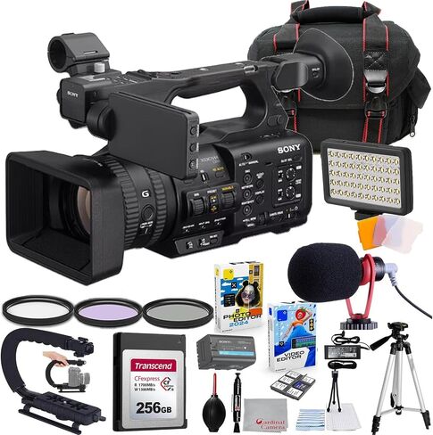 Sony PXW-Z200 4K 1" CMOS Sensor XDCAM Camcorder Bundle + Accessory Package Including 256GB CFexpress Memory Card, Microghone, LED Light, Filters, Bag, Editing Software Package & More (28 Items) in Saudi Arabia
