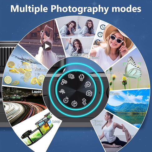 5K Digital Camera, 75MP Vlogging Camera, with 18X Zoom, 3 Inch Flip Screen, HD Compact Camera, for Travel Photography (White) in Saudi Arabia