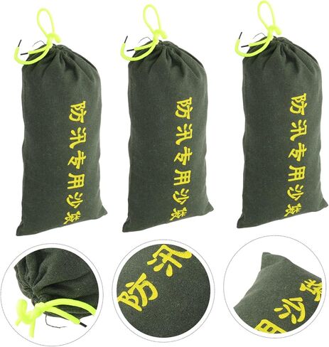NUOBESTY 3Pcs Heavy Duty Flood Protection Sandbags Durable Drawstring Flood Barriers for Home Garage Basement Water Control for Emergency Flood Control in Saudi Arabia