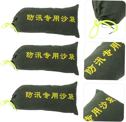 NUOBESTY 3Pcs Heavy Duty Flood Protection Sandbags Durable Drawstring Flood Barriers for Home Garage Basement Water Control for Emergency Flood Control in Saudi Arabia