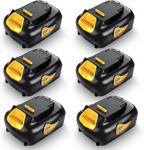 4 عبوات بطاريات ليثيوم أيون ، استبدال بطارية DeWalt 20V كحد أقصى ، متوافقة مع شواحن وأدوات البطارية DeWalt 20 فولت in Kuwait