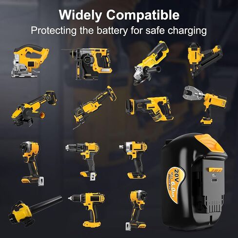 4 عبوات بطاريات ليثيوم أيون ، استبدال بطارية DeWalt 20V كحد أقصى ، متوافقة مع شواحن وأدوات البطارية DeWalt 20 فولت in Kuwait