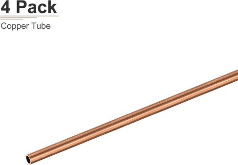 أنبوب نحاسي DTGN 7.5 مم × 0.5 مم × 300 مم (ODxWall TxL) - 4 عبوات - جيد لإطار ديكور DIY لمعدات الآلات - أنابيب معدنية مستديرة in Saudi Arabia