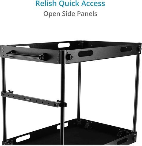PROAIM Bowado Pro 36" 3-Shelf Video Production Camera Cart for Photographer, Videomaker & Filmmaker. 200kg/440lb Payload. DIT/Sound/Lighting Storage Cart. Packs Down to Rollable Case in Saudi Arabia