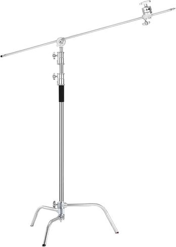 C Stands, Can Bear 20kg Tripod Stand with 128cm Long Horizontal Arm,150-330cm Height Adjustable for Photography Studio Softbox in Saudi Arabia