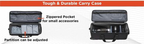 Flashpoint CB-04 30.7 "علبة حمل صعبة ذات عجلات من أجل مجموعات المعدات MACTER SMART و MINI MASTER ، سوداء سوداء ودائم وواسع على مجموعات الضوء ، العلبة الصلبة مع العجلات والمقبض العلوي in Saudi Arabia