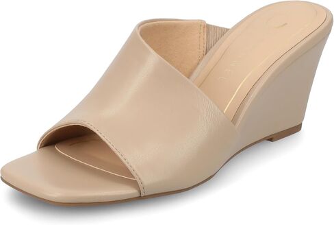 مجلة نسائية سترات القدم Clementine Wedge Heel Sandal d'Orsay Open Open Toe Slip-on in Kuwait