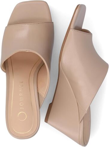 مجلة نسائية سترات القدم Clementine Wedge Heel Sandal d'Orsay Open Open Toe Slip-on in Kuwait