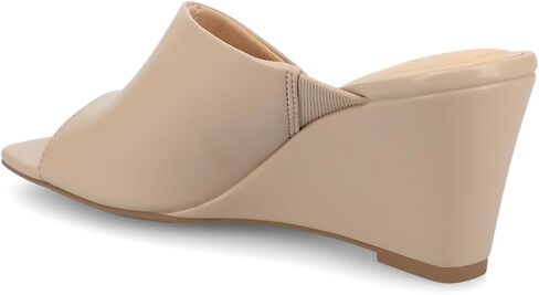 مجلة نسائية سترات القدم Clementine Wedge Heel Sandal d'Orsay Open Open Toe Slip-on in Kuwait