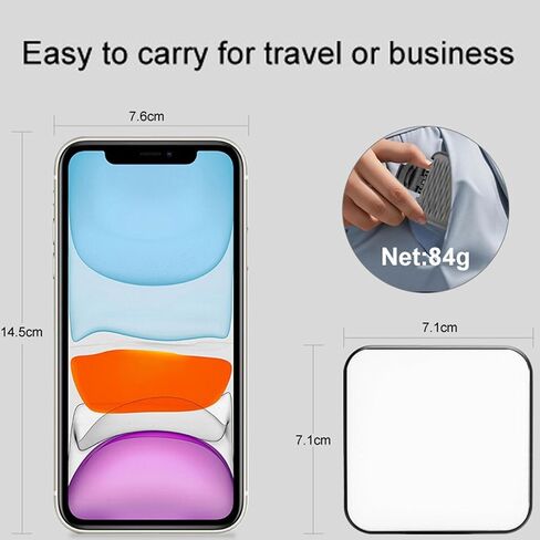 Bi Color Video Light, Double Sided Lighting, 2500-6500K, 95+ CRI, 2-10H Working Time, Cold Shoe Mounts, Phone Holder Compatible, Type C Charging, 2000mAh Battery in Saudi Arabia