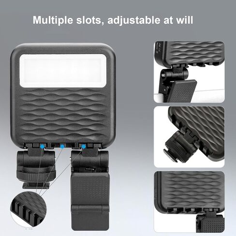 Bi Color Video Light, Double Sided Lighting, 2500-6500K, 95+ CRI, 2-10H Working Time, Cold Shoe Mounts, Phone Holder Compatible, Type C Charging, 2000mAh Battery in Saudi Arabia