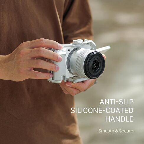 Tilta Camera Cage Base Kit متوافقة مع Canon R50 V - Silver | قفص كامل مع مقبض علوي الناتو المدمج | لوحة أساسية ARCA ، حذاء بارد ، 1/4 "-20 يتصاعد | تصميم خفيف ، تصميم وحدات in Saudi Arabia