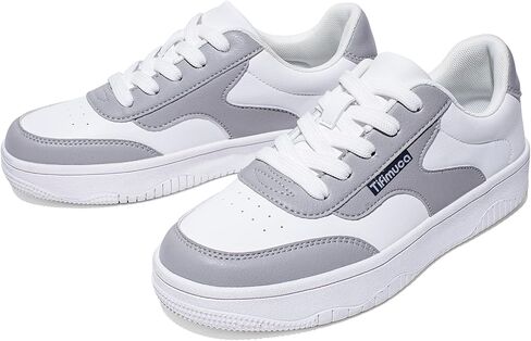 جلد نباتي للنساء منخفضة أعلى من الدانتيل حتى لا زقفل المشي أحذية رياضية تزلج التنس أحذية مريحة غير رسمية للأزياء الرياضية متعددة الاستخدامات in Kuwait