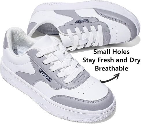 جلد نباتي للنساء منخفضة أعلى من الدانتيل حتى لا زقفل المشي أحذية رياضية تزلج التنس أحذية مريحة غير رسمية للأزياء الرياضية متعددة الاستخدامات in Kuwait