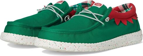HEYDUDE Men's Wally Holiday Elf Green/Red Loafer Flat in Saudi Arabia