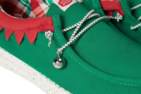 HEYDUDE Men's Wally Holiday Elf Green/Red Loafer Flat in Saudi Arabia