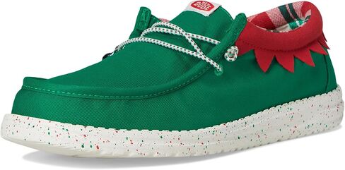 HEYDUDE Men's Wally Holiday Elf Green/Red Loafer Flat in Saudi Arabia