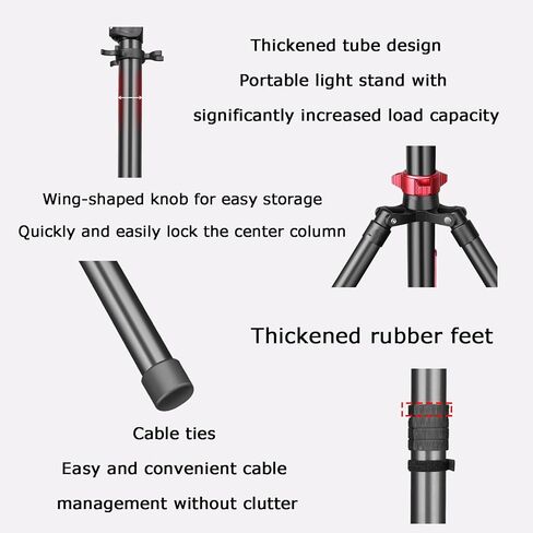 C يقف ، سعة الحمل الحاملة 4.5 كجم ، بحد أقصى 270 سم من سبيكة الألومنيوم حامل ، لاستوديو Softbox للتصوير الفوتوغرافي in Kuwait