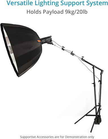 PROAIM BOOM Light Telescopic Stand مع 5/8 "Mount للضوء العلوي والإكسسوارات. 8 'BOOM ARM ، 8' Stand ، تسوية الساقين. in Saudi Arabia