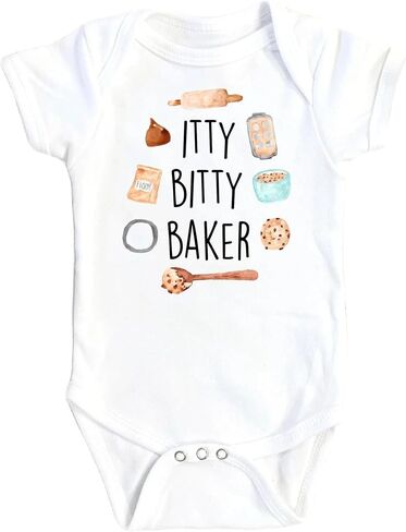 Itty Bitty Baker - Baby Boy Girl Clothes Infant Bodysuit Funny Cute Newborn in Saudi Arabia