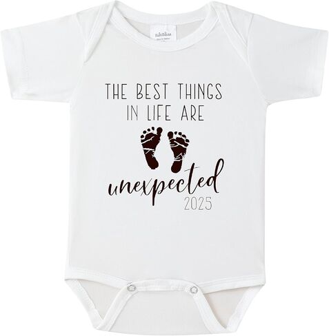 The Best Things in Life Are Unexpected Pregnancy Announcement Bodysuit,Pregnancy Announcement Gift for Grandma in Saudi Arabia