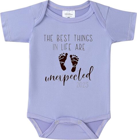 The Best Things in Life Are Unexpected Pregnancy Announcement Bodysuit,Pregnancy Announcement Gift for Grandma in Saudi Arabia