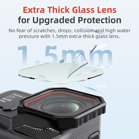 مرشح العدسات المحدد لـ Insta360 Ace Pro 2/Ace Pro ، عدسات إضافية من الزجاج البصري ، المرسل العالي ، مقاومة للماء ، مقاومة للزيت (CPL/ND8/ND16/ND32) in Saudi Arabia