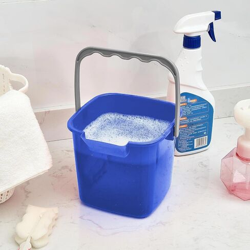 8 Pcs Red Sanitizing Bucket 3 Quart Cleaning Bucket Small Detergent Square Bucket, Spout and Handle Plastic Utility Cleaning Pail for Kitchen School Home Offices Commercial Use in Saudi Arabia