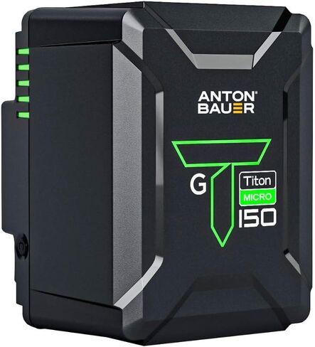 Anton Bauer Titon Micro 90 V-Mount, 98Wh 14.4V Battery, Professional Camera Rig for Batteries, Camera Accessory, Camera Mount, Lithium Battery Pack, Battery Replacement, Quick Release Battery | 94Wh V-Mount battery with 10A current and USB port for cine c in Saudi Arabia