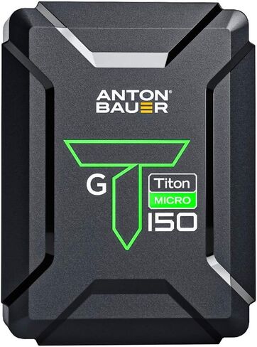 Anton Bauer Titon Micro 90 V-Mount, 98Wh 14.4V Battery, Professional Camera Rig for Batteries, Camera Accessory, Camera Mount, Lithium Battery Pack, Battery Replacement, Quick Release Battery | 94Wh V-Mount battery with 10A current and USB port for cine c in Saudi Arabia